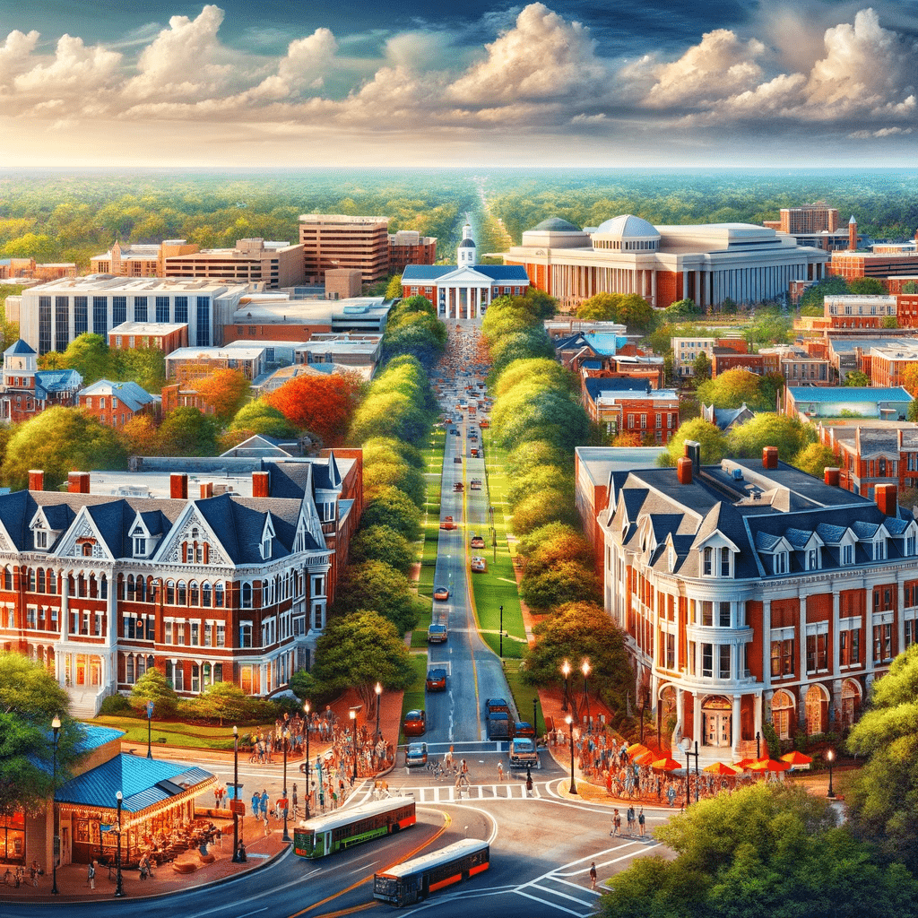 Picture of downtown Auburn, Alabama