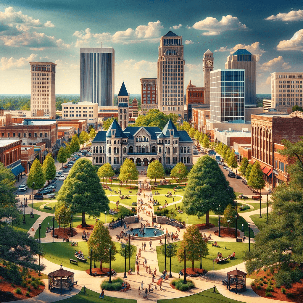 Picture of downtown Huntsville, Alabama