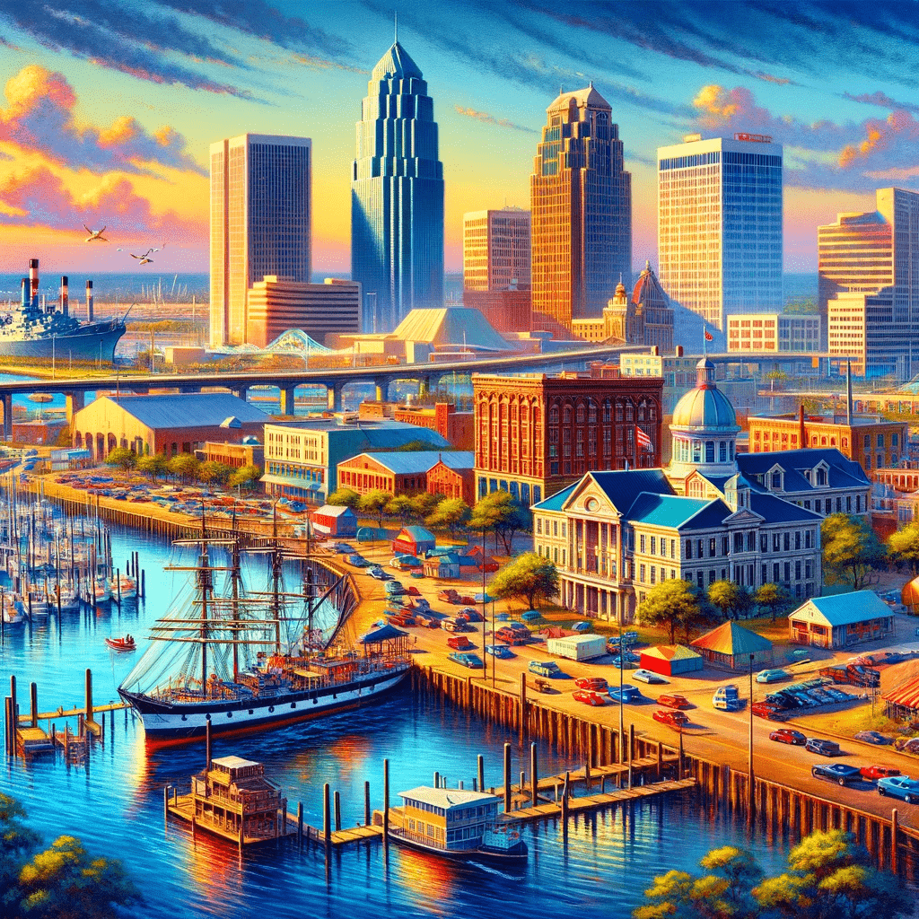 Picture of downtown Mobile, Alabama
