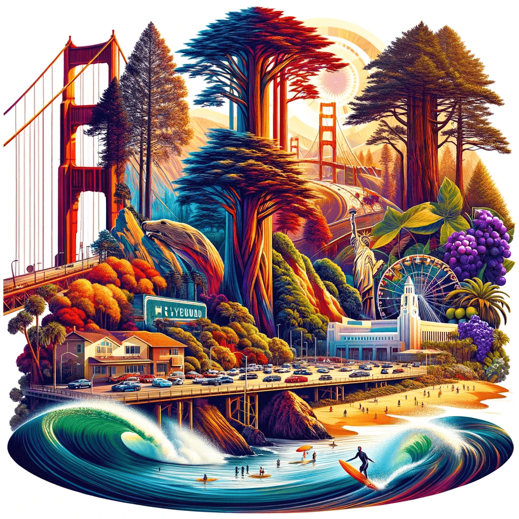 Picture of California landmarks