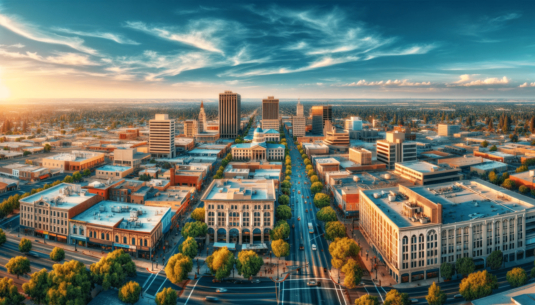 Picture of downtown Fresno, California