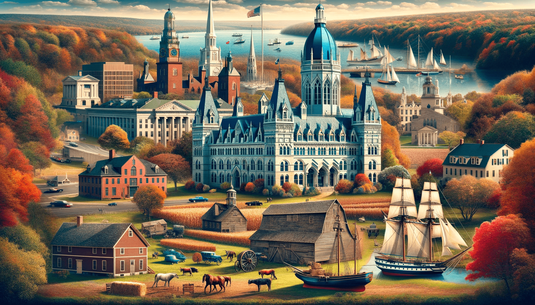 Picture of connecticut symbolic landmarks