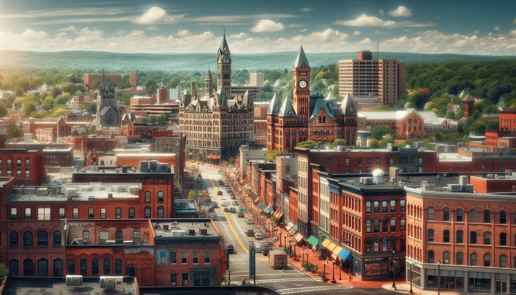 Picture of downtown Waterbury, Connecticut